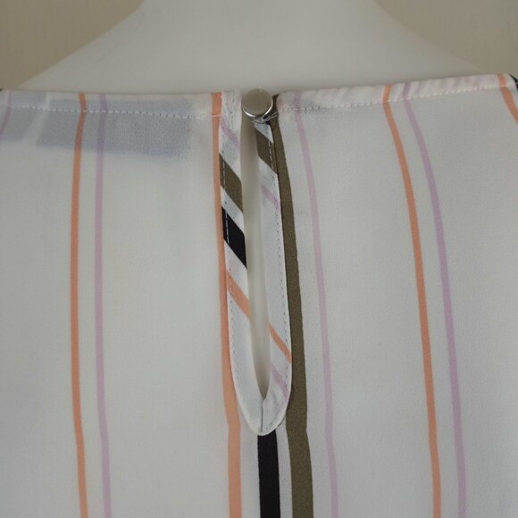 Apt. 9 White Multicolor Vertical Stripe Long Sleeve Pullover Tunic Womens XXL - Picture 6 of 8